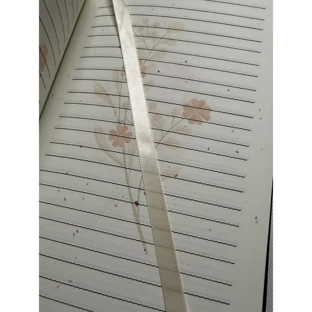 NEW Handmade Hardcover Notebook Cherry Blossoms Pink Flower Floral Lined Journal
